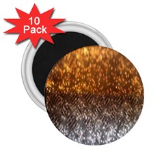 Glitter Gold 2 25  Magnets (10 Pack)  by Sparkle