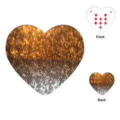 Glitter Gold Playing Cards Single Design (heart) by Sparkle