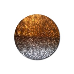 Glitter Gold Rubber Round Coaster (4 Pack)  by Sparkle