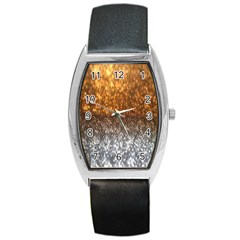 Glitter Gold Barrel Style Metal Watch by Sparkle