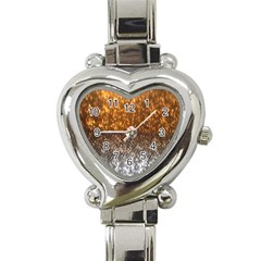 Glitter Gold Heart Italian Charm Watch by Sparkle