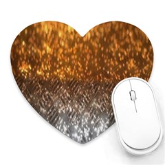 Glitter Gold Heart Mousepads by Sparkle