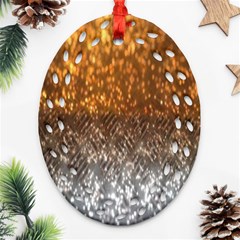 Glitter Gold Ornament (oval Filigree) by Sparkle