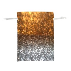 Glitter Gold Lightweight Drawstring Pouch (l) by Sparkle