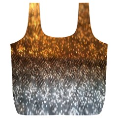 Glitter Gold Full Print Recycle Bag (xxxl) by Sparkle