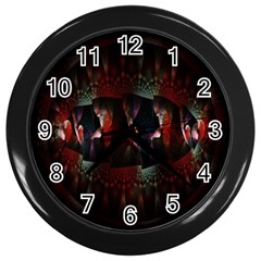 Twist Flower Wall Clock (black) by Sparkle