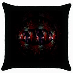 Twist Flower Throw Pillow Case (black) by Sparkle