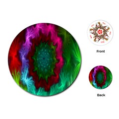 Rainbow Waves Playing Cards Single Design (round) by Sparkle