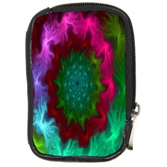 Rainbow Waves Compact Camera Leather Case by Sparkle