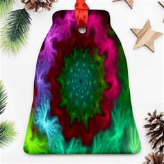 Rainbow Waves Bell Ornament (two Sides) by Sparkle