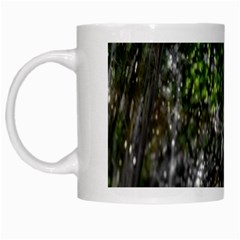 Green Glitter Squre White Mugs