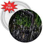 Green Glitter Squre 3  Buttons (10 pack)  Front