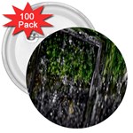 Green Glitter Squre 3  Buttons (100 pack)  Front