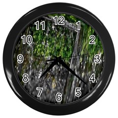 Green Glitter Squre Wall Clock (black) by Sparkle