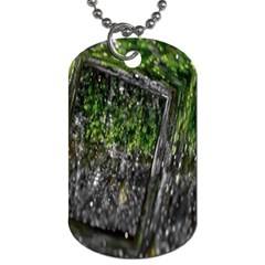 Green Glitter Squre Dog Tag (Two Sides)