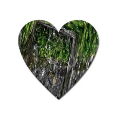 Green Glitter Squre Heart Magnet by Sparkle