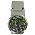 Green Glitter Squre Money Clip Watches Front