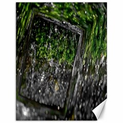 Green Glitter Squre Canvas 12  X 16  by Sparkle