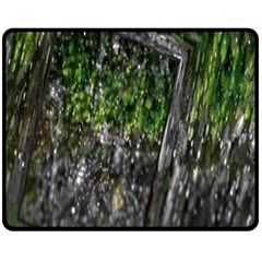 Green Glitter Squre Fleece Blanket (medium)  by Sparkle