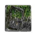 Green Glitter Squre Memory Card Reader (Square 5 Slot) Front