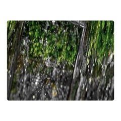 Green Glitter Squre Double Sided Flano Blanket (mini)  by Sparkle