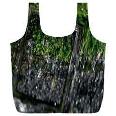 Green Glitter Squre Full Print Recycle Bag (xxxl) by Sparkle