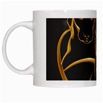 Gold Dog Cat Animal Jewel White Mugs Left