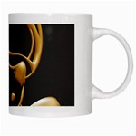 Gold Dog Cat Animal Jewel White Mugs Right