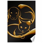 Gold Dog Cat Animal Jewel Canvas 24  x 36  23.35 x34.74  Canvas - 1