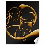 Gold Dog Cat Animal Jewel Canvas 36  x 48  35.26 x46.15  Canvas - 1