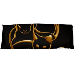 Gold Dog Cat Animal Jewel Body Pillow Case (dakimakura)