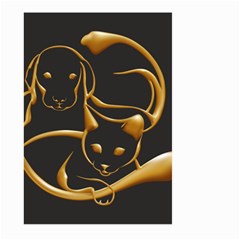 Gold Dog Cat Animal Jewel Large Garden Flag (two Sides)