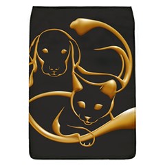 Gold Dog Cat Animal Jewel Removable Flap Cover (l) by HermanTelo