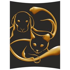 Gold Dog Cat Animal Jewel Back Support Cushion