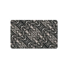 Modern Tribal Silver Ornate Pattern Print Magnet (name Card) by dflcprintsclothing