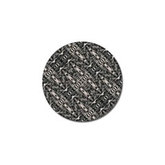 Modern Tribal Silver Ornate Pattern Print Golf Ball Marker by dflcprintsclothing