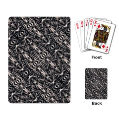 Modern Tribal Silver Ornate Pattern Print Playing Cards Single Design (rectangle) by dflcprintsclothing