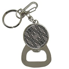 Modern Tribal Silver Ornate Pattern Print Bottle Opener Key Chain by dflcprintsclothing