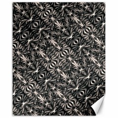 Modern Tribal Silver Ornate Pattern Print Canvas 16  X 20  by dflcprintsclothing