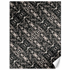 Modern Tribal Silver Ornate Pattern Print Canvas 36  X 48  by dflcprintsclothing