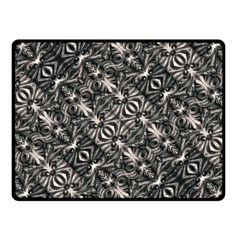 Modern Tribal Silver Ornate Pattern Print Fleece Blanket (small) by dflcprintsclothing