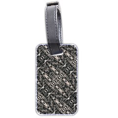 Modern Tribal Silver Ornate Pattern Print Luggage Tag (two Sides)