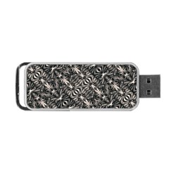 Modern Tribal Silver Ornate Pattern Print Portable Usb Flash (one Side) by dflcprintsclothing