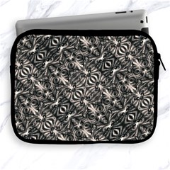 Modern Tribal Silver Ornate Pattern Print Apple Ipad 2/3/4 Zipper Cases by dflcprintsclothing