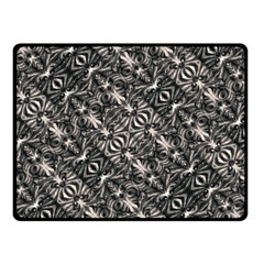 Modern Tribal Silver Ornate Pattern Print Double Sided Fleece Blanket (small)  by dflcprintsclothing