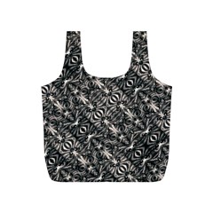 Modern Tribal Silver Ornate Pattern Print Full Print Recycle Bag (s)