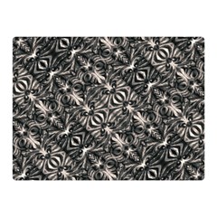 Modern Tribal Silver Ornate Pattern Print Double Sided Flano Blanket (mini)  by dflcprintsclothing