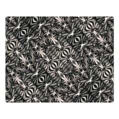 Modern Tribal Silver Ornate Pattern Print Double Sided Flano Blanket (large)  by dflcprintsclothing