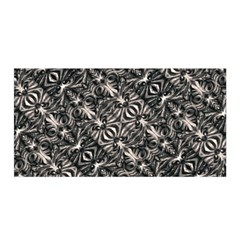 Modern Tribal Silver Ornate Pattern Print Satin Wrap by dflcprintsclothing