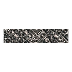 Modern Tribal Silver Ornate Pattern Print Velvet Scrunchie by dflcprintsclothing